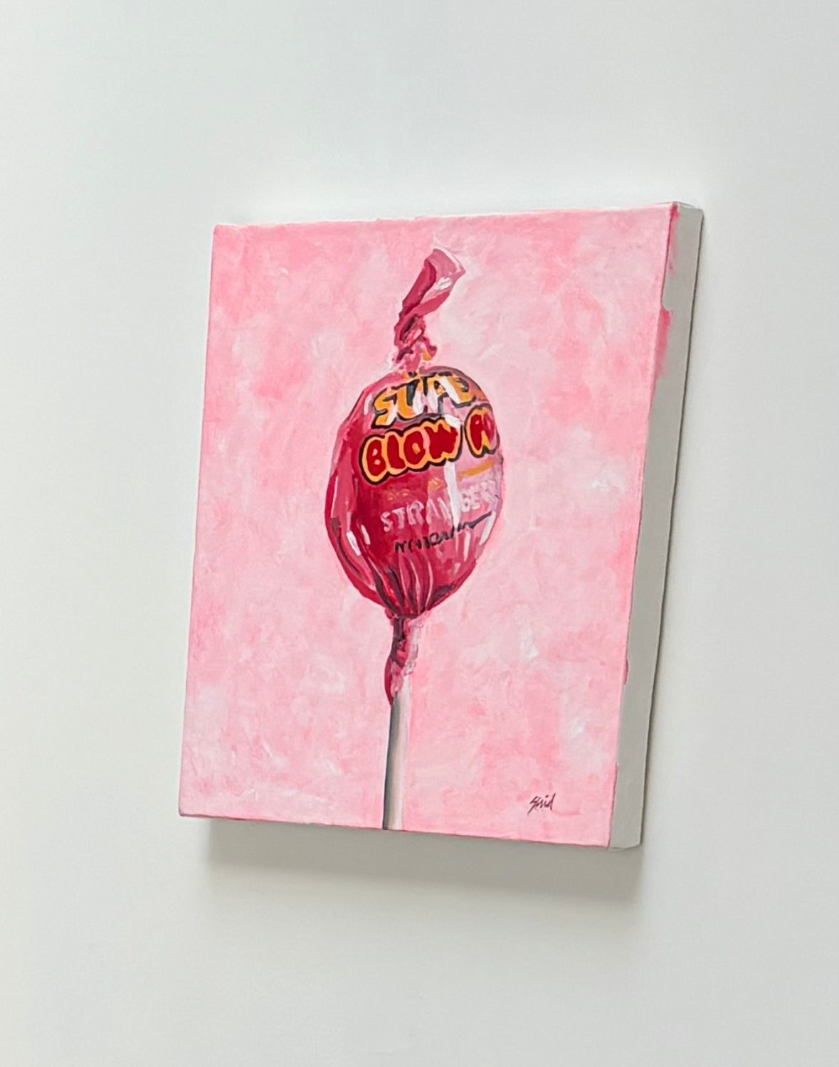 Pink Blow Pop - Original Oil