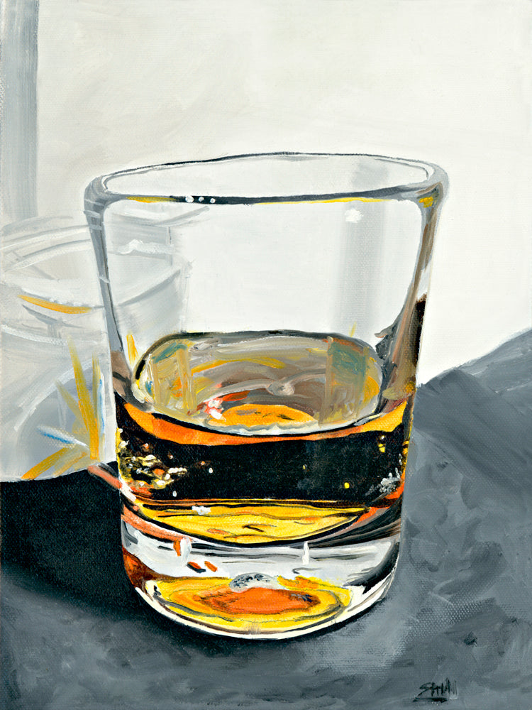 Glass Neat - Original Oil Painting