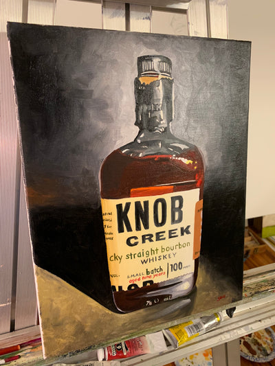 knob creek bottle Oil Painting by Peterstridart peter strid stridart