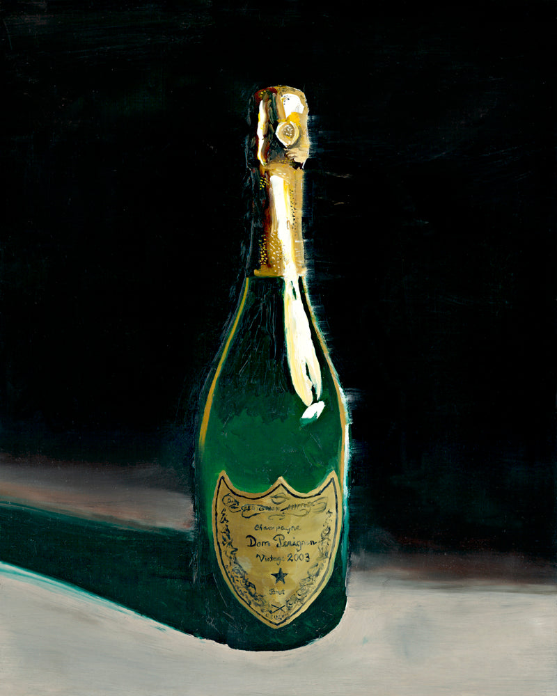Dom perignon bottle Oil Painting by Peterstridart peter strid stridart