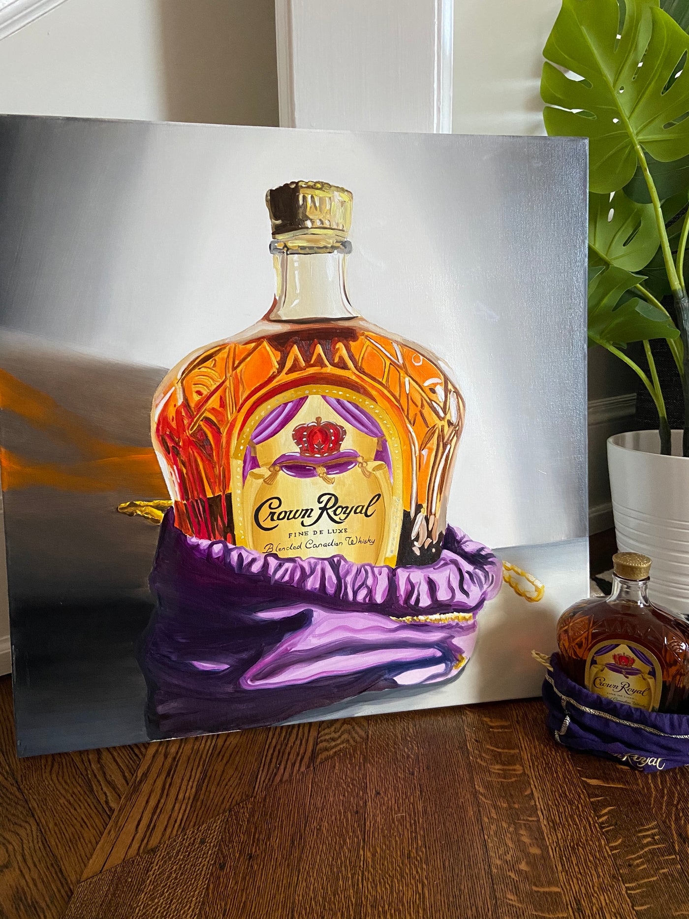 Bottle of crown royal Oil Painting by Peterstridart peter strid stridart