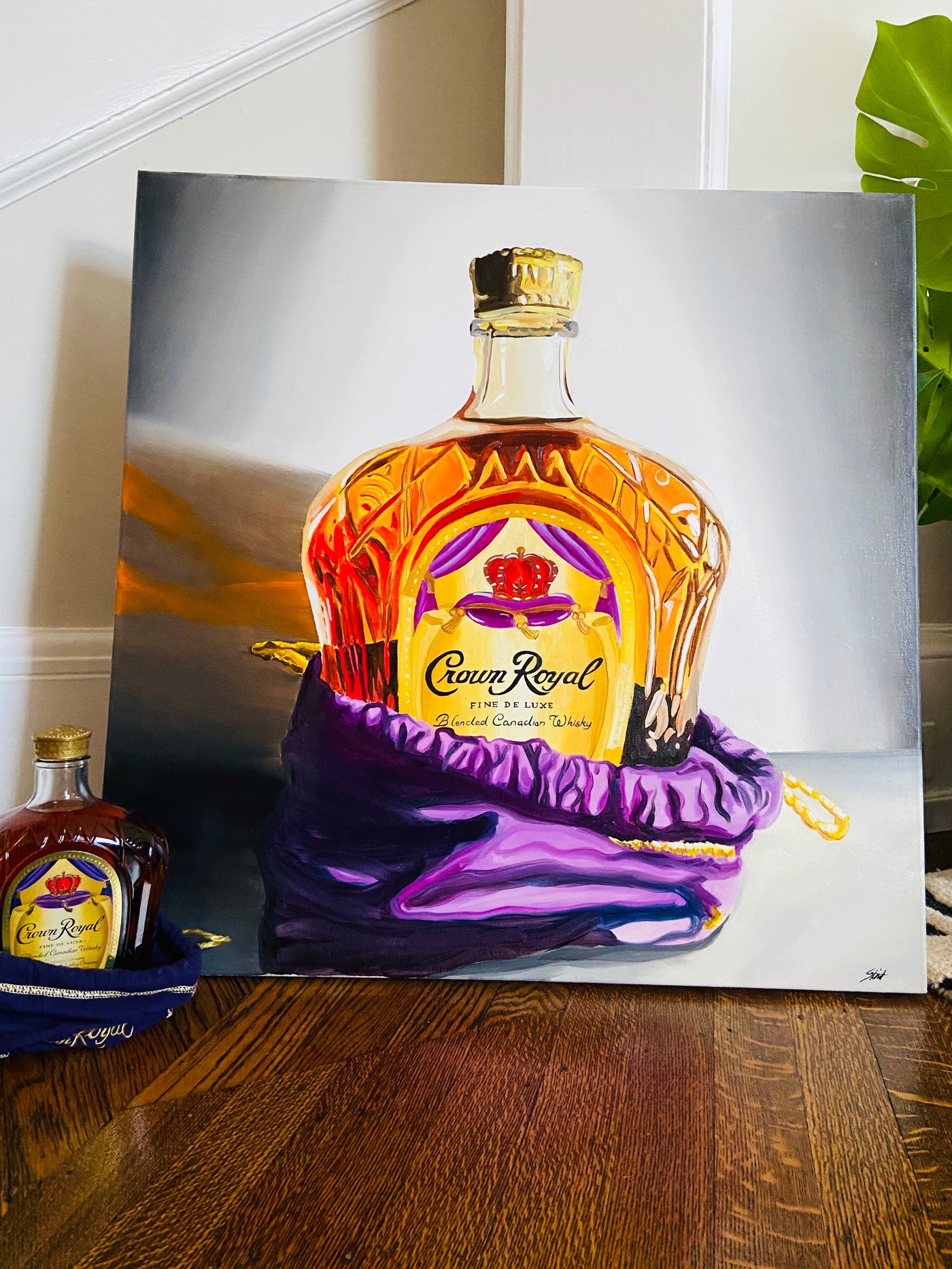 bottle of crown royal Oil Painting by Peterstridart peter strid stridart