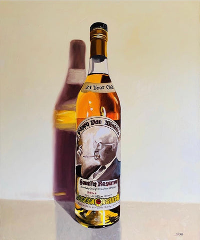 pappy van winkle whiskey bourbon bottle Oil Painting by Peterstridart peter strid stridart