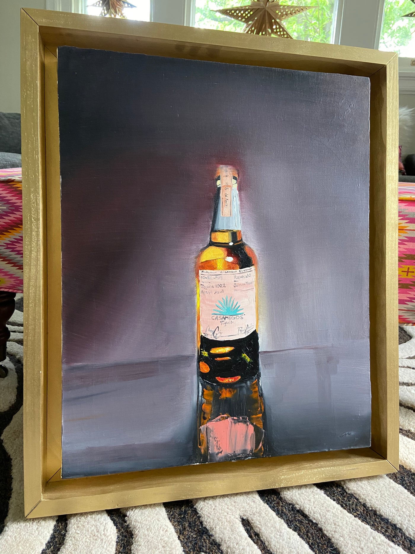 Casamigos bottle Oil Painting by Peterstridart peter strid stridart