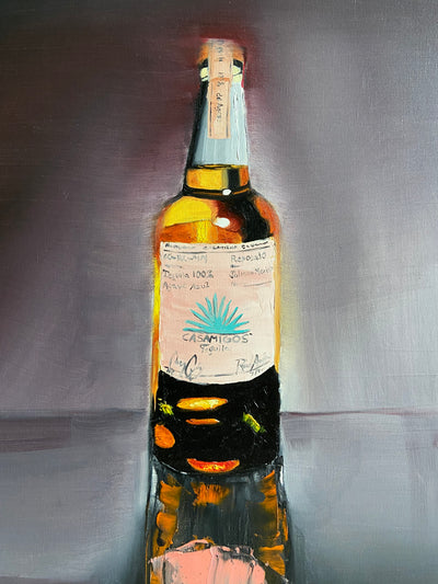 casamigos bottle Oil Painting by Peterstridart peter strid stridart
