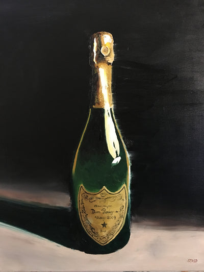 dom perignon bottle Oil Painting by Peterstridart peter strid stridart