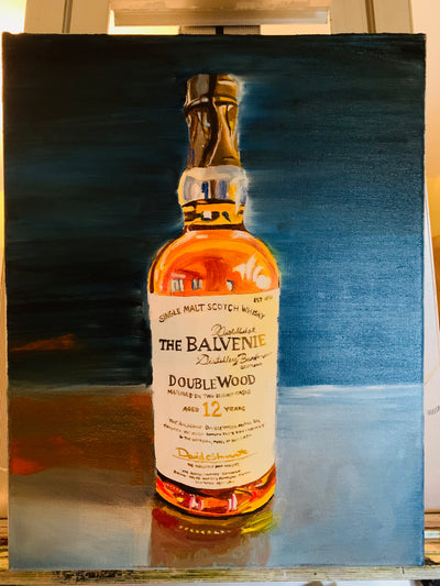 whiskey painting bottle by peterstridart