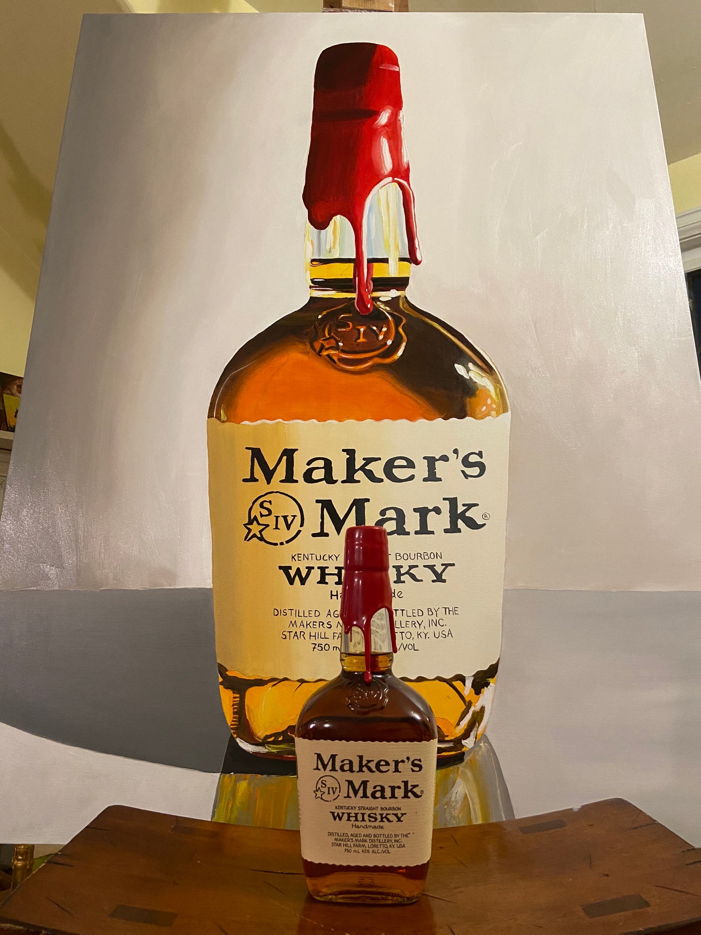 makers mark markersmark bottle whiskeyOil Painting by Peterstridart peter strid stridart